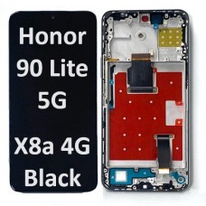 Honor 90 Lite 5G / X8a 4G (2023) with frame LCD touch screen (Original Service Pack) [Black] H-275